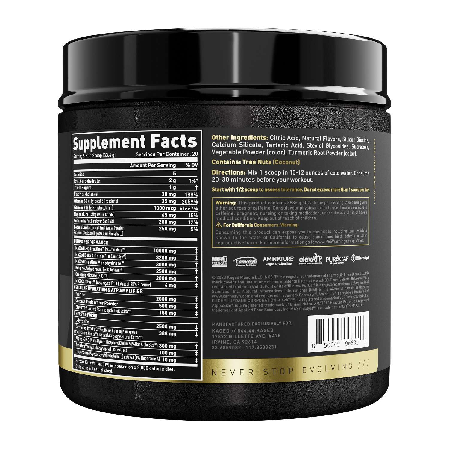 KAGED® - Pre-Workout Elite Series | GNC